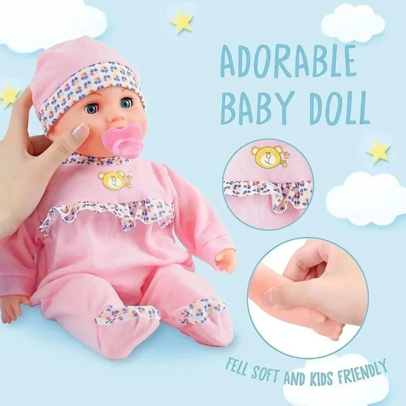 Toy Choi's Baby  Doll - 40cm Soft Body Baby Dolls Gift for 2+ Year Old Girls - Picture 5 of 16